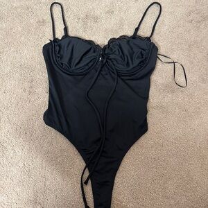 Princess Polly Elegant Black Kids Bodysuit